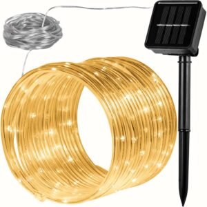 Napelemes fényfüzér meleg fehér 100 LED - 10m