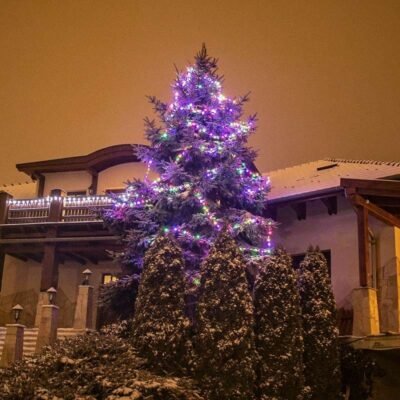 kültéri fényfüzér fényfüggöny led világítás