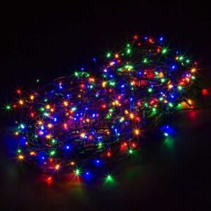Színes LED fényfüzér. fenyők, bokrok, girlandok díszítéséhez ajánlott., Kül- és beltéri használatra egyaránt.