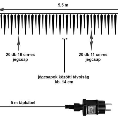 kültéri fényfüzér fényfüggöny led világítás