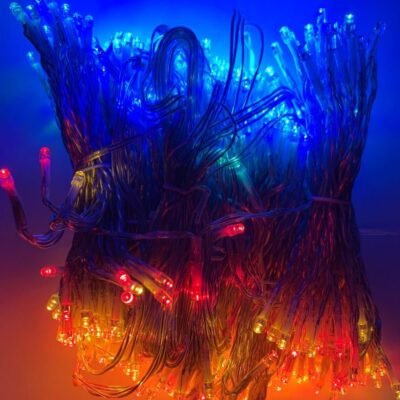 LED-es fényfüggöny, színes 3x6m (600 LED) – távirányítóval OUTLET