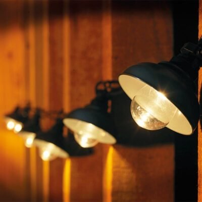 Kültéri LED party fényfüzér meleg fehér 4,5 m, 10 izzó