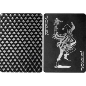 Poker kártyacsomag – fekete/arany