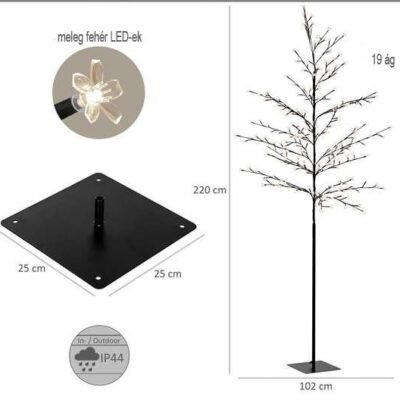LED világító fa 220 cm, 224 LED