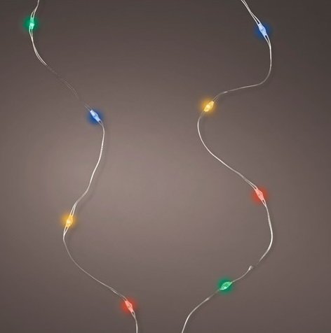 Micro LED tündérfény füzér - 195 cm, 40 LED, színes 1 Micro LED tündérfény füzér – 195 cm, 40 LED, színes