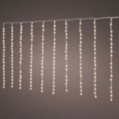 LED balkon fényfüggöny vízesés hatás, meleg fehér 4x1m (420 LED)