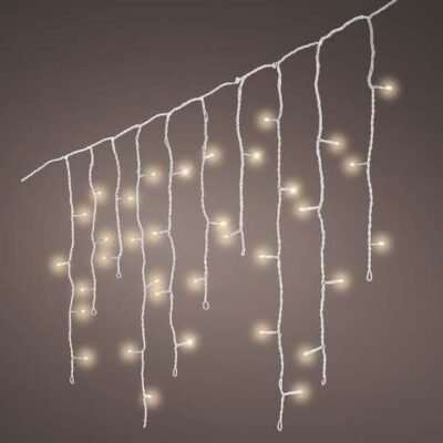 LED jégcsap fényfüggöny meleg fehér, 8 funkció, 20m (490 LED)