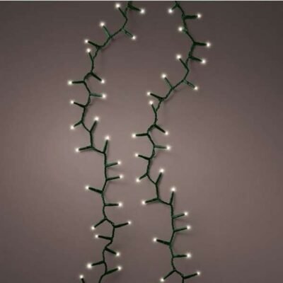 LED fényfüzér 11m (500 LED), csillogó, meleg fehér