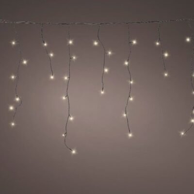 LED jégcsap fényfüggöny hideg fehér vízesés hatás, 17,8m (720 LED), LED sorolható jégcsap fényfüzér, meleg fehér 7,35m (250 LED)
