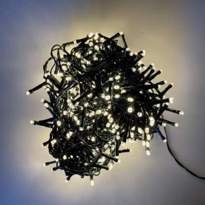 LED fényfüzér 10m (400 LED) meleg fehér, 8 funkció BUDGET