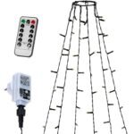 LED fényfüzér függöny gyűrűvel, meleg fehér 6x2m (192 LED)