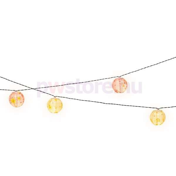 Napelemes lampionfüzér (10 mintás lampion, 10 meleg fehér LED) 5 Napelemes lampionfüzér (10 mintás lampion, 10 meleg fehér LED)