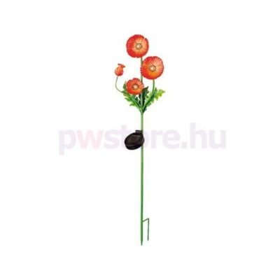 Napelemes fém virág lámpa, 80 cm