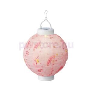 Napelemes kék mintás LED lampion (20 cm)