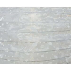 Napelemes lampion 20 cm fehér, vízcsepp minta