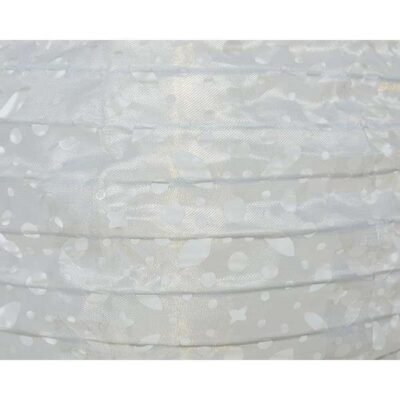 Napelemes lampion 20 cm fehér, vízcsepp minta