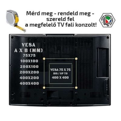 Univerzális fali TV tartó fali konzol