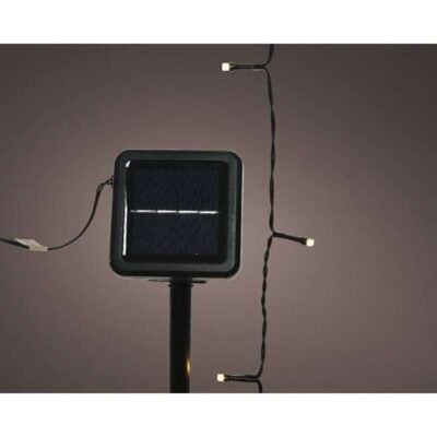 Napelemes fényfüzér meleg fehér 8 funkció, 50 LED 4,9 m