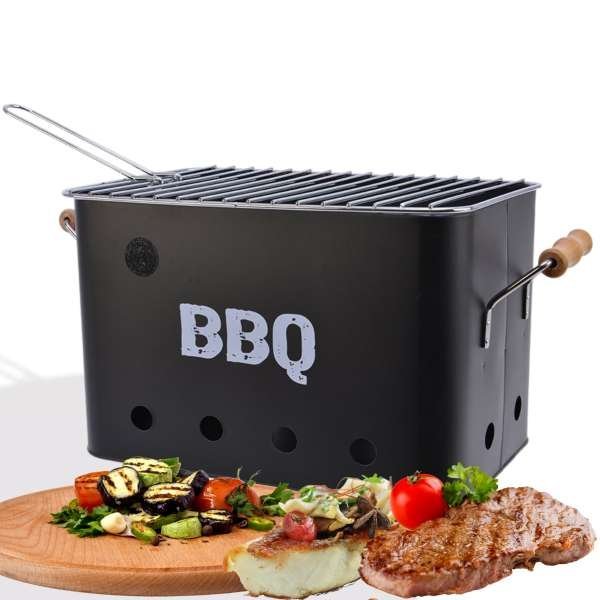 Hordozható kerti grill BBQ box horganyzott 2 Hordozható kerti grill BBQ box horganyzott