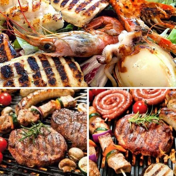 Hordozható kerti grill BBQ box horganyzott 3 Asztali faszén grill, hordozható eukaliptusz fogantyúkkal: A grillezés új módja: hordozható szénsütősütő úgy tervezve, hogy bárhová magával viheti (kert, terasz, erkély, kemping), ideális társ felejthetetlen grillsütik elkészítéséhez kellemes társaságban