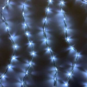 LED fényfüggöny erkélyre hideg fehér