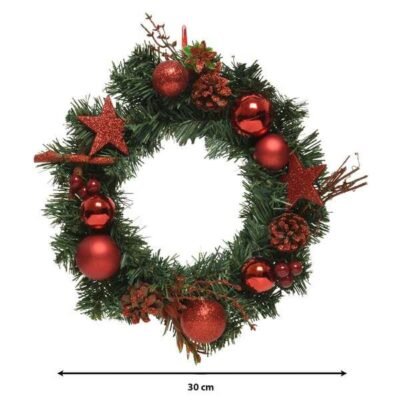 Miért ne adnál hozzá egy gyönyörű, igazi tapintású örökzöld ajtódíszt karácsonyi dekorációidhoz ebben az évben? Ez a szépség készen áll a szállításra! Könnyen felszerelhető Természetes hatású Dróttal merevítve