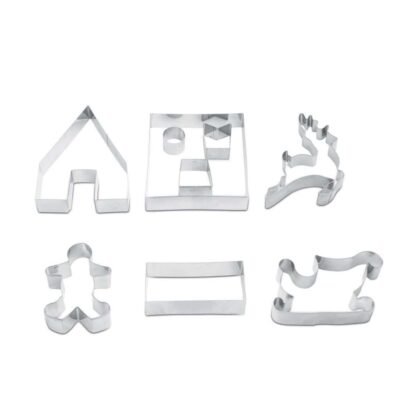 Sütikiszúró forma, 3D mézeskalács házikó, 9 db/szett – 2. kép