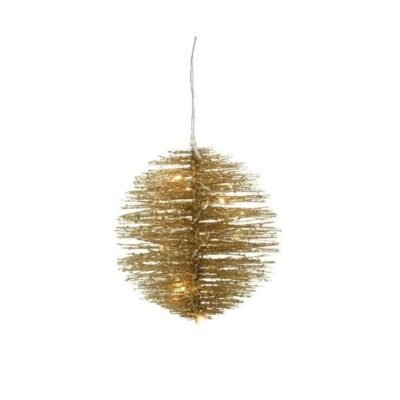 Micro LED karácsonyi gömbdísz 25 cm, arany