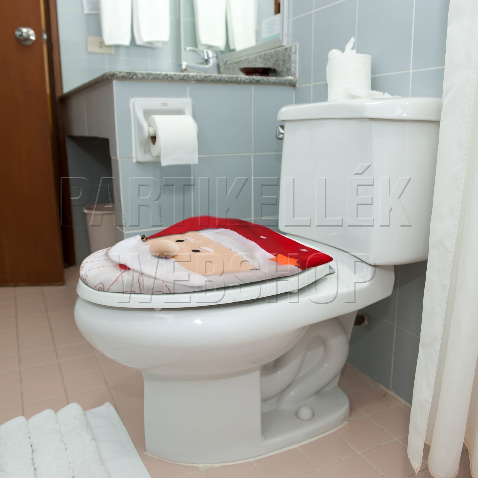 Karácsonyi WC-ülőke dekor, Mikulás mintás 2 Karácsonyi WC-ülőke dekor, Mikulás mintás – 2. kép