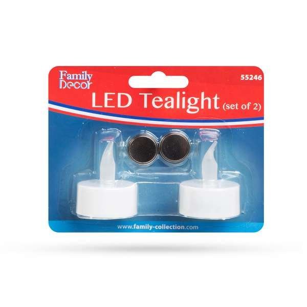 LED teamécses elemmel (2 db/csomag) 2 Világító LED teamécses
