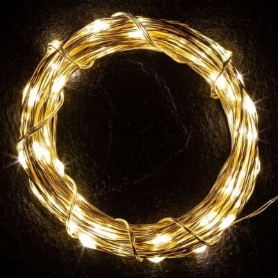 Meleg fehér micro LED tündérfény dekorációban