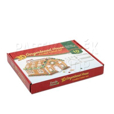 Sütikiszúró forma, 3D mézeskalács házikó, 10 db/szett – 4. kép