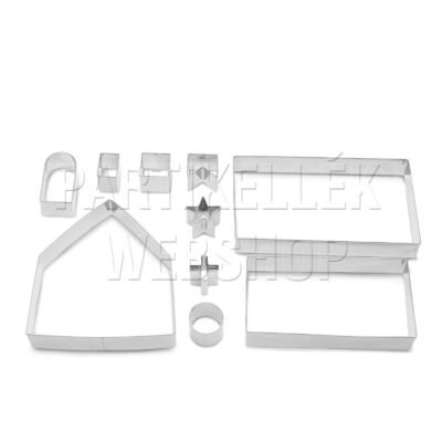 Sütikiszúró forma, 3D mézeskalács házikó, 10 db/szett – 3. kép