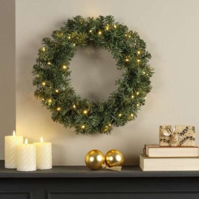 LED karácsonyi koszorú 35 cm – 2. kép
